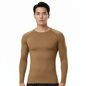 Camiseta de Protección Deportiva Personalizada de Seda OEM con Logotipo Personalizado, Tejido de Spandex, Tipo Rashguard de Nailon para Hombre, para Uso en el Gimnasio - Product Image 2
