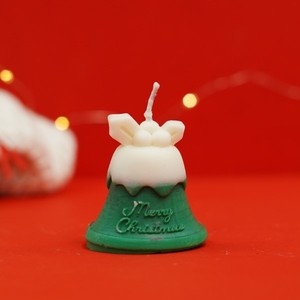 Bougie cloche de Noël artisanale, accent décoratif festif pour la décoration rustique de la maison, centre de table hivernal et cadeau - Product Image 2