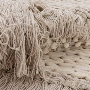 Handwoven Moroccan Wool <b>Rug</b> | Textured Patchwork Flat Weave Area Carpet with Fringe | <b>Boho</b> Handmade Floor <b>Rug</b> - Product Image 6