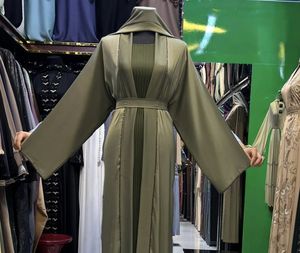 Wholesale Umbrella Abaya Stone Work Handmade Sequined Arabic Dubai Style Full Flare Nida Fabric Evening Party Dress - Product Image 2