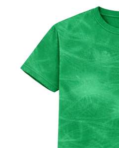 Camiseta Personalizada con Tinte Verde Hielo para Hombre, Cuello Redondo, Manga Corta, Algodón, Estilo Casual Urbano, Lavado Vintage, Personalizada, OEM, Venta al Por Mayor - Product Image 4