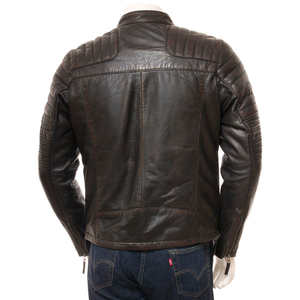 Chaqueta de Cuero Genuino para Hombre, Estilo Urbano, Impermeable y Resistente al Viento, para Invierno, Diseño de Manga Larga - Product Image 2