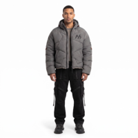 Doudoune courte modulaire en nylon froissé avec manches amovibles, manteau streetwear d'hiver OEM