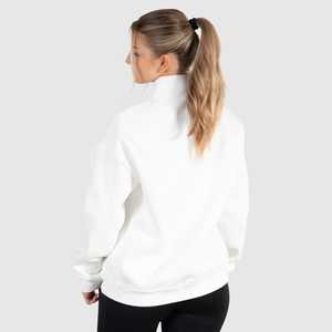 Sudaderas de Invierno de Alta Calidad Personalizadas de Tallas Grandes con Estampado, de Cierre de Cremallera Parcial, Estilo Urbano, de Forro Polar Tejido, Ecológicas, Teñidas Lisas para Mujer - Product Image 2