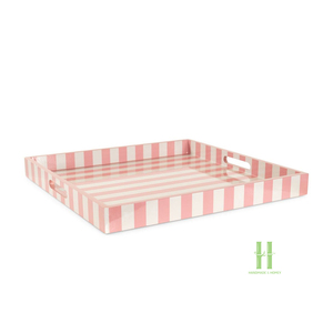 NOUVEAU DESIGN Plateau de service en bois laqué rayé fait main, plateau rectangulaire décoratif en bois pour la décoration de table basse d'hôtel ou de maison - Product Image 2