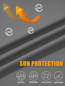 Camisetas de Pesca de Manga Larga para Hombre, Protección Solar UPF 50+, Color Sólido, con Capucha, Camisetas Deportivas para Pesca, Camisetas de Protección UV - Product Image 3