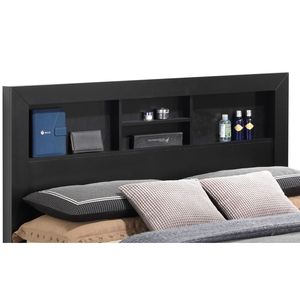 Letto contenitore versatile ed elegante, imbottito in nero - Product Image 3
