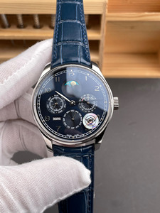 Reloj de pulsera para hombre, moderno, estilo hip-hop, de lujo, con esfera azul, deportivo, informal, de viaje, calendario perpetuo, fase lunar, automático, mecánico - Product Image 2