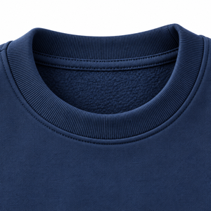 Sweat-shirt à col rond bleu marine pour femme, coupe ample, en molleton, pull décontracté pour l'hiver - Product Image 4