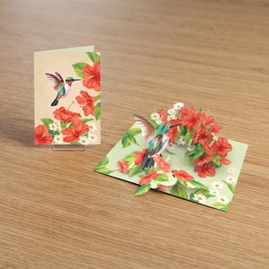 Carte pop-up 3D oiseau et fleur, faite à la main avec enveloppe, thème moineau, artisanat en papier, cadeau spécial - Product Image 5