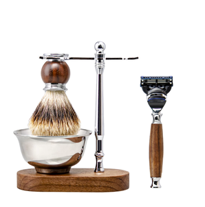synthetic hair shaving brush Best Selling Synthetic Hair <b>Beard</b> <b>Care</b> Men's Shaving Brush Kit - Product Image 5