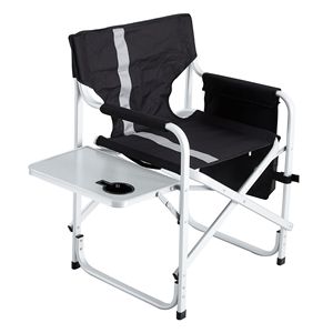 Sedia da Regista Pieghevole Leggera a 2 Pezzi con Tavolino Laterale e Tasche Portaoggetti, Imbottita per Interni/Esterni - Product Image 6
