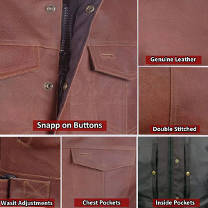 Chaleco de Cuero para Hombre, Nuevo Diseño, Buena Calidad, Nueva Llegada 2026, MOQ Bajo - Product Image 5