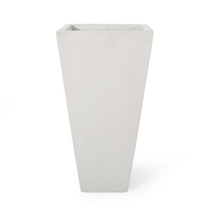 Moderno Vaso da Esterno in Pietra MGO da 13 Pollici, Fioriera Bianca in Pietra Artificiale - Product Image 2