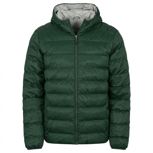 Men's Warm Hooded Puffer <b>Coat</b> Full Zip Lightweight Insulated Jacket for Cold Weather Protection - Product Image 4