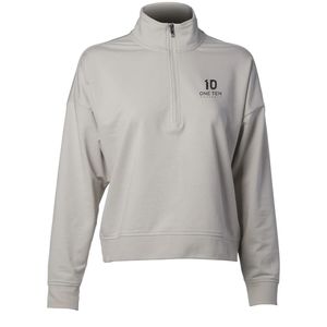 เสื้อสปอร์ตแขนยาวผู้หญิงแบบซิป ¼  ผ้าสเตรช ระบายอากาศได้ดี เหมาะสำหรับออกกำลังกาย วิ่ง และเล่นกีฬา - Product Image 1