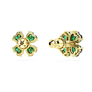 Flower Shape <b>Stud</b> <b>Earrings</b> Women's 22k Gold Plated <b>Crystal</b> Rhinestone Classic Everyday Wear Jewelry - Product Image 3
