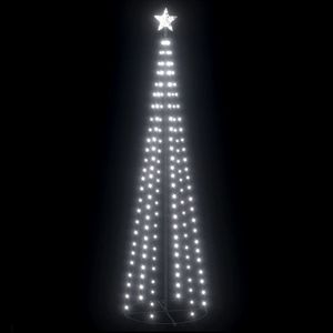 Sapin de Noël en forme de cône avec 136 LED blanc froid, décoration 2x8 pieds pour une présentation festive des fêtes - Product Image 2
