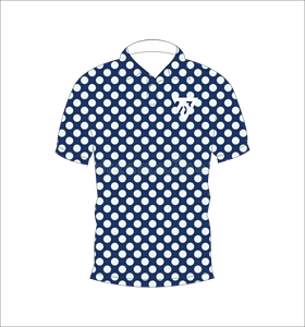 Custom Men’s Navy Blue <b>White</b> Polka Dot <b>Polo</b> Shirt – Classic Dot Print Short Sleeve <b>Golf</b> T-Shirt Breathable Casual Summer Wear - Product Image 4