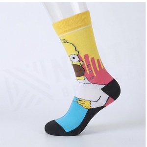 Calcetines de Personajes de Los Simpson, Homer, Amarillos y Azules, Transpirables, con Impresión Digital, Calcetines Casuales para Adultos - Product Image 3