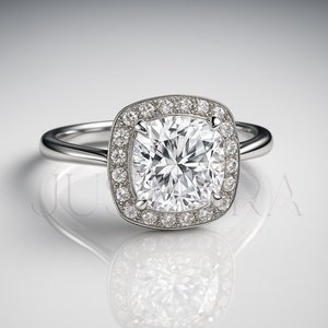 Elegant Design 14k Rose Gold Engagement <b>Ring</b> Classic Proposal <b>Ring</b> With Cushion Cut Moissanite Diamond Wedding Jewelry Gift - Product Image 2