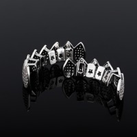 Grillz en Moissanite de Qualité Supérieure Personnalisés pour Hommes et Femmes, Bijoux Dentaires Hip Hop Iced Out Disponibles à la Vente