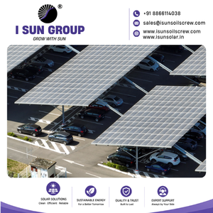 Abri solaire moderne pour voitures, imperméable, double abri pour 4 véhicules, système de canopée photovoltaïque avec structure de montage - Product Image 4