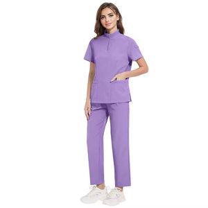 Vente en gros de blouses d'hôpital en tissu sergé, élégantes, unisexes, avec poches, nouvelles tenues médicales - Product Image 5