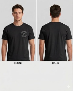 T-shirt pour homme à coupe classique avec motif, manches courtes, col rond, coton biologique, hip-hop, écologique, 300g, blanc, rouge, noir - Product Image 3