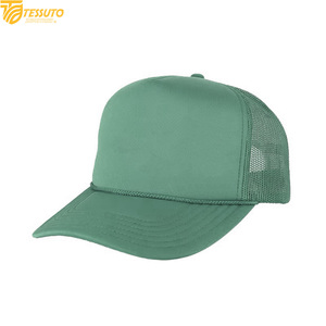 Adjustable Mesh Back Baseball Cap Solid Color Foam Front Trucker <b>Hat</b> Custom Factory Supply Wholesale - Product Image 5