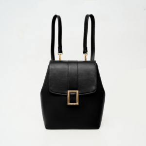 Women's Fashion Waterproof Square <b>Backpack</b> Synthetic Leather Authentic Lining Drill Buckle Closure Large Capacity <b>Daily</b> Use - Product Image 1
