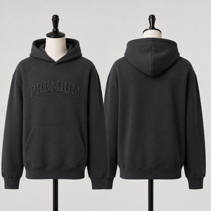 เสื้อฮู้ดปักลาย ผ้าถักเนื้อนุ่ม 100% ผ้าฝ้าย คุณภาพพรีเมียม ตัดเย็บพอดีตัว รับสั่งทำจำนวนมาก ทนทาน ทันสมัย สวยงาม - Product Image 1
