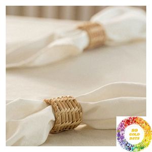 Anneau de serviette en rotin tressé naturel pour la restauration, les hôtels, les restaurants, les cafés et les lieux de mariage - Product Image 1