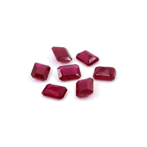 Rubis naturels de Bangkok, octogones calibrés 6x8mm, pierres précieuses de rubis naturelles facettées pour la fabrication de bijoux, prêtes à l'emploi - Product Image 4