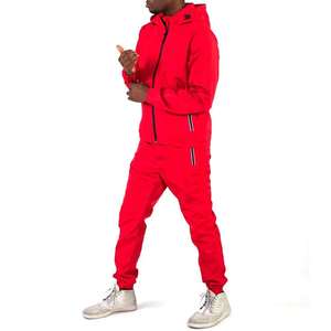 Ensemble coupe-vent pour homme, design personnalisé, couleur unie, prix raisonnable, style streetwear d'hiver, survêtement en polyester - Product Image 4