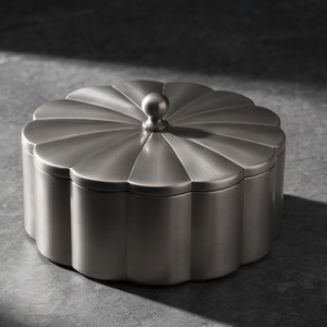 Contenedor Premium de Hojalata Cepillada en Forma de Calabaza para Frutos Secos, Caja de Lujo para Almacenamiento de Dátiles con Asa de Perilla, Organizador de Alimentos de Hojalata - Product Image 2