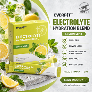 Poudre d'électrolytes alimentaires Elma 1KG Sans sucre ajouté 50 portions Formule d'hydratation et de réapprovisionnement en minéraux Sans OGM Adulte Musculaire - Product Image 1
