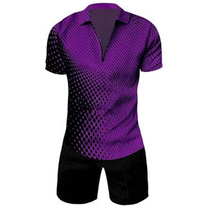 Conjunto de Pantalones Cortos Sublimados para Hombre a Precio Muy Razonable, de Algodón Transpirable y Nailon Reflectante, Nuevo Diseño - Product Image 2