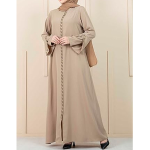 Nouvelle Robe Abaya en Chiffon Simple et Modeste de Haute Qualité pour Femmes Musulmanes, Vêtements Islamiques pour Dames, Logo Personnalisé, Vente en Gros Fabricant - Product Image 5