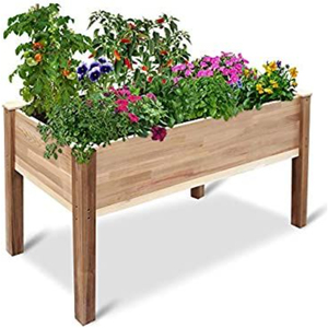 Outdoor Wooden Raised Garden Bed Planter Box with Legs for <b>Vegetables</b> Flowers Herbs Heavy Duty Fir Wood <b>Standing</b> Garden Kit - Product Image 5