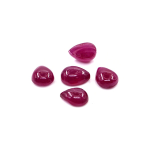 Rubíes naturales de Bangkok calibrados en forma de pera de 8x10 mm, rubíes naturales sueltos en forma de cabujón para la fabricación de joyas, listos para usar. - Product Image 3