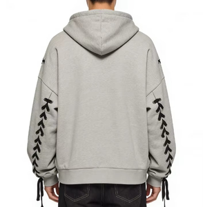 เสื้อฮู้ดดี้โอเวอร์ไซส์แบบสวมหัว มีเชือกผูกเอว สไตล์ลำลองสำหรับผู้หญิงและเด็กผู้หญิง เสื้อทรงบัสติเยร์ - Product Image 2