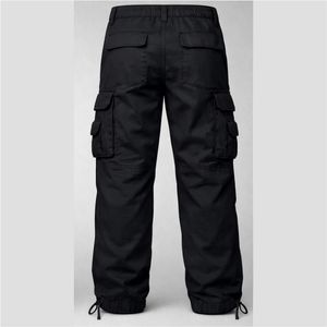 PANTALON CARGO SLIM FIT NOIR POUR HOMMES - Product Image 6