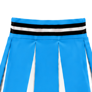 Jupe plissée bleu ciel pour femmes, taille haute, uniforme d'équipe athlétique, performance de danse, entraînement, compétition, vêtements de sport - Product Image 4