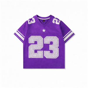 Camiseta Deportiva Unisex OEM con Pedrería, Número Brillante, Estilo Fútbol - Product Image 3