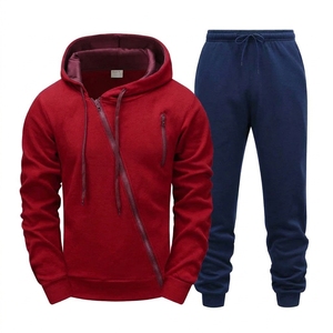 Conjunto Deportivo Informal Personalizado OEM para Hombre, Sudadera con Cremallera Lateral y Pantalones Deportivos a Juego, Traje Deportivo para Gimnasio y Entrenamiento - Product Image 1