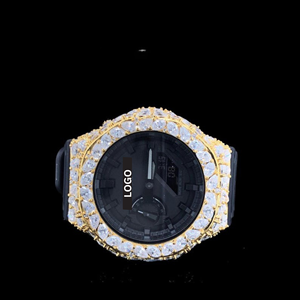 Montre G-Sh0ck de luxe sertie de diamants Moissanite VVS de qualité supérieure avec finition haut de gamme pour mariage, fiançailles, cadeau unisexe - Product Image 1