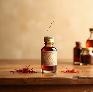 Huile essentielle de safran 100% pure et naturelle, aromathérapie douce, écologique, vente en gros en vrac - Product Image 1