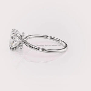 Unique Design Moissanite Engagement <b>Ring</b> for Women Engagement Ceremony Anniversary Celebration and Romantic Gift For Sale - Product Image 4