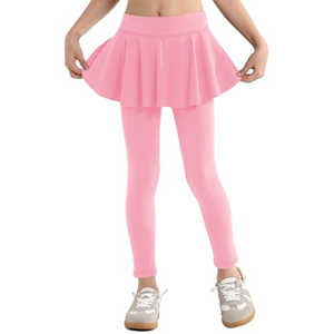 Faldas de punto negras para niñas pequeñas con volantes, 75% nailon, 25% elastano, leggings con falda tutú, uniforme escolar - Product Image 2